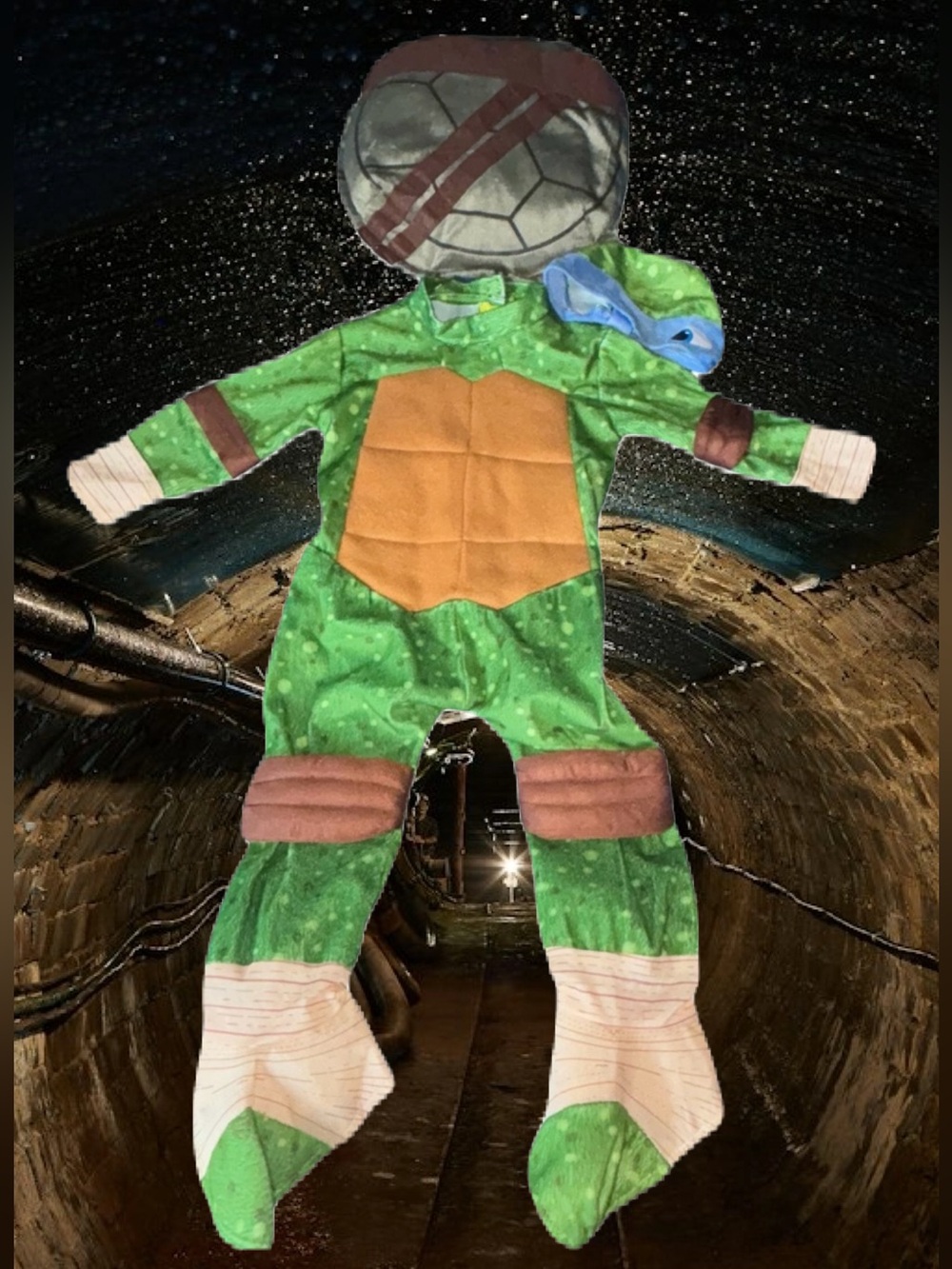 TMNT Teenage Mutant Ninja Turtles Leonardo Kids Costume with Blue Mask Toddler